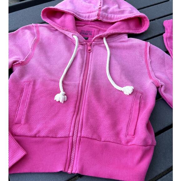 American Eagle, Feels lived in, ombré pink front zip hoodie, women's XS - Picture 5 of 9